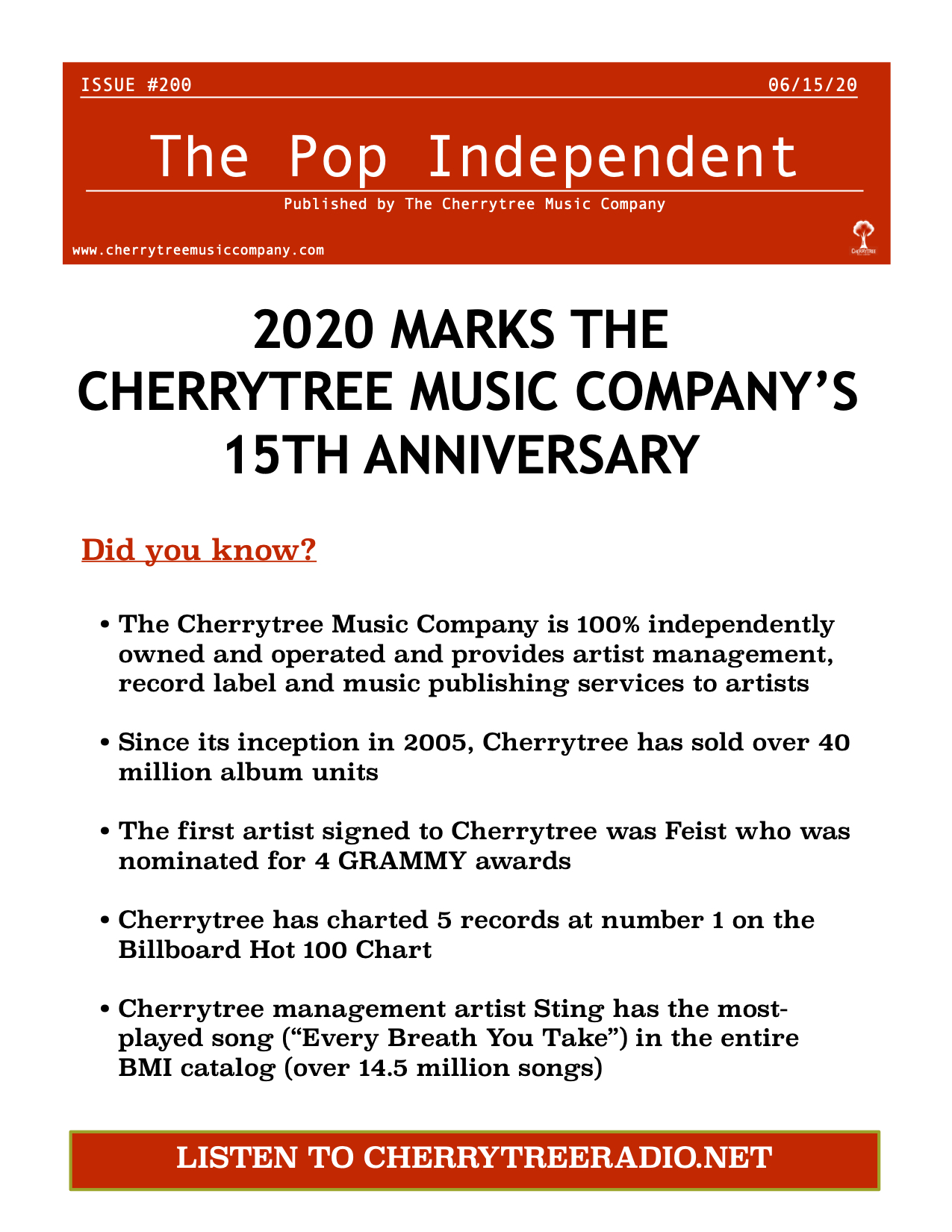 The Pop Independent, issue 200